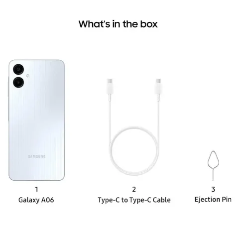 Smartphone - SAMSUNG - Galaxy A06 — Bleu clair · 64 Go